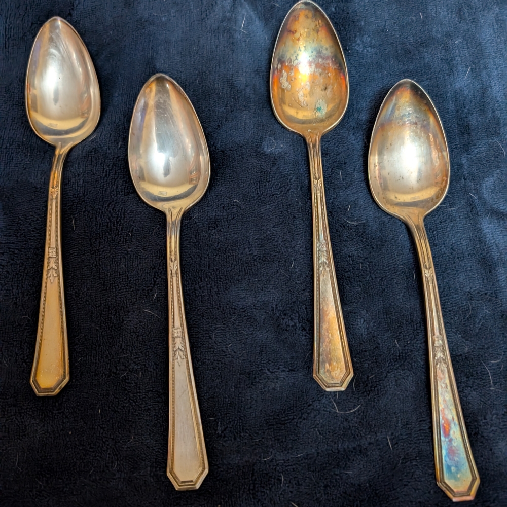 Elegant Silver Plated Dining Spoons Set